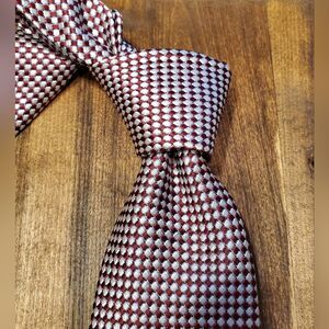 John W. Nordstrom diamond Check Men's Designer Neck Tie